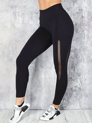 Mesh Contrast Yoga Butt Lifting Pants High Stretch Leggings