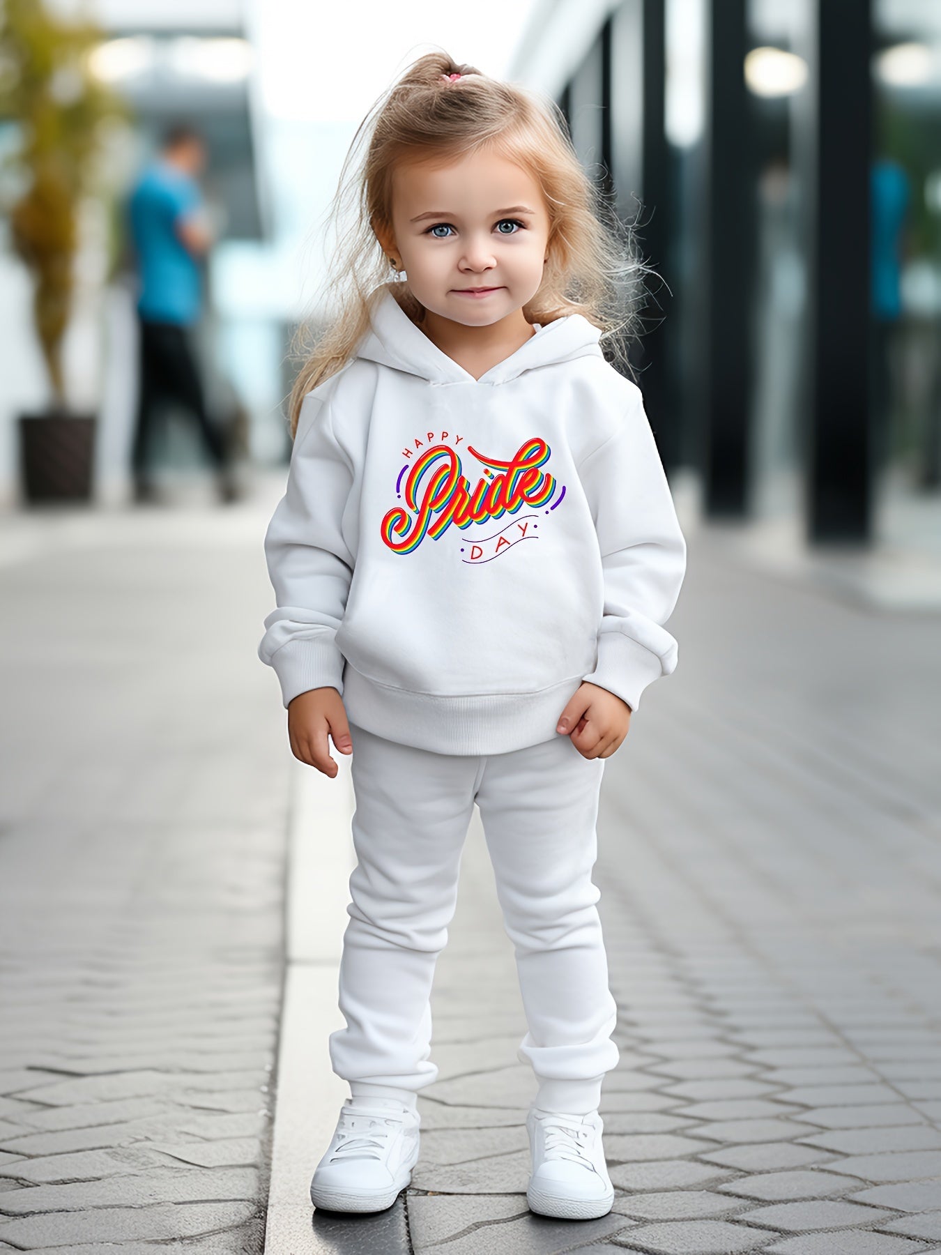OERYUI Kids Letter Print Hoodies Pants Set Spring Fall Sports Gift