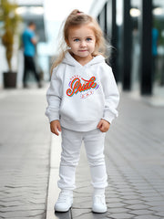 OERYUI Kids Letter Print Hoodies Pants Set Spring Fall Sports Gift
