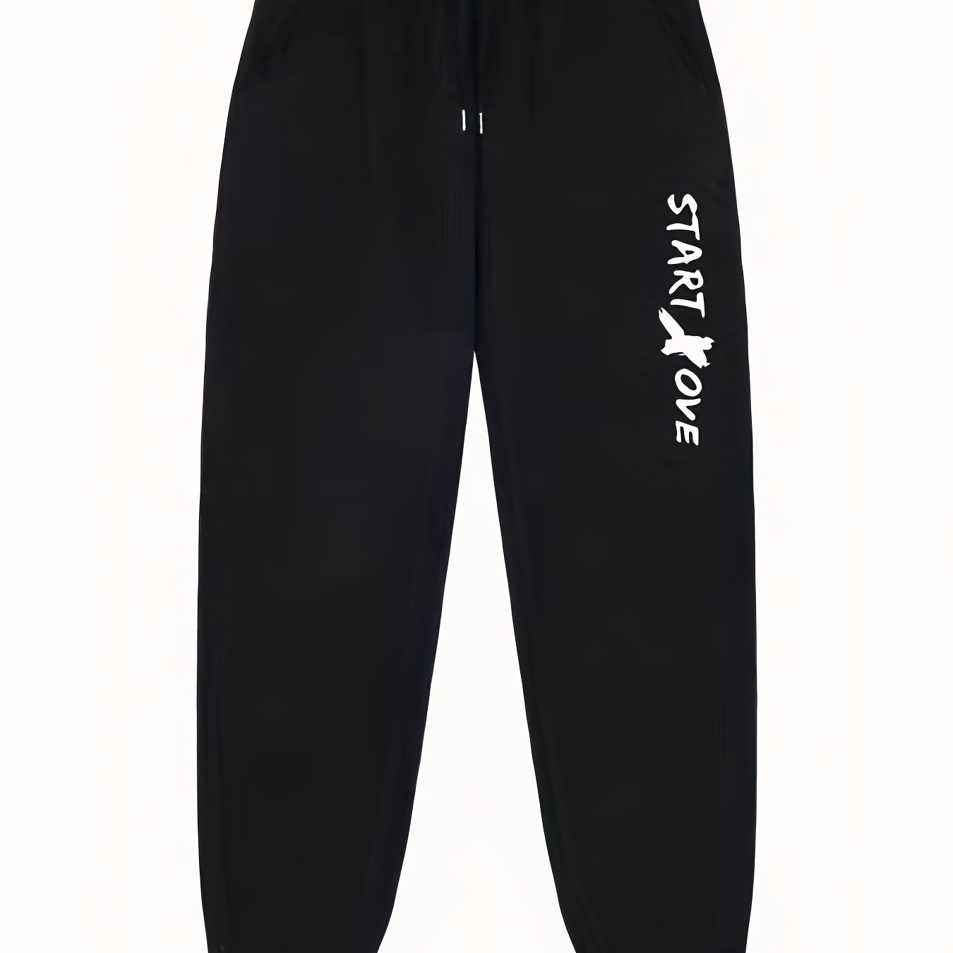 Men's Letter Print Joggers - Casual Stretch Waist Sweatpants