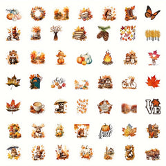 50pcs Autumn Landscape Graffiti Stickers for Laptop Helmet Water Cup