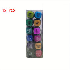 12 262pcs Brush Art Marker Set Double Tipped Sketch Marker