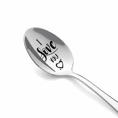 Love Letter Stainless Steel Milk & Coffee Spoons - Anniversary Gift