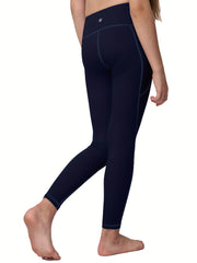 Girl Yoga Legging with Pockets for Workout Causal Kid Active Tummy Control Pants
