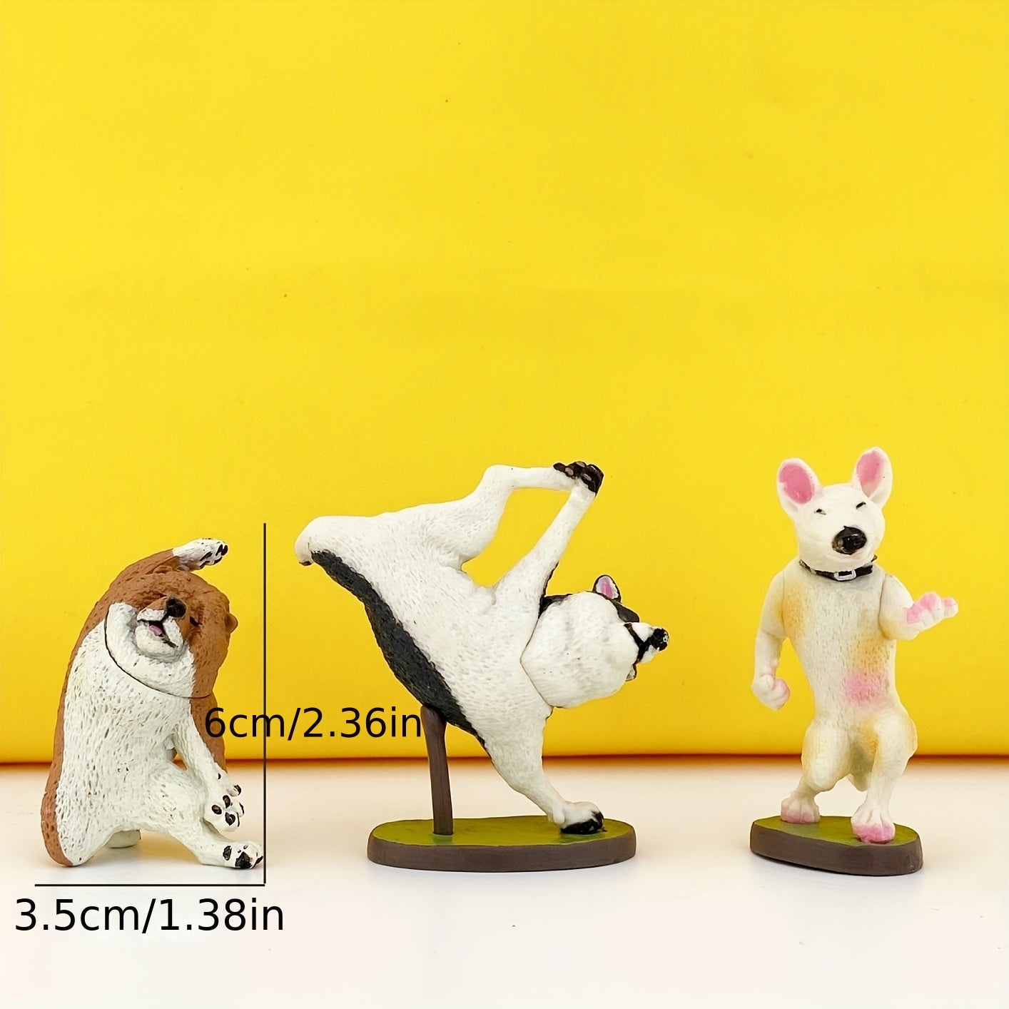 6pcs Sports Dog Resin Statue Ornaments for Home Office Decoration