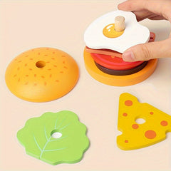 Wooden Hamburger Sandwich Toy