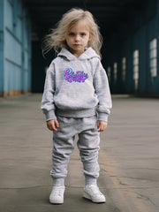 OERYUI Girls Boys Letter Print Hoodies Pants Set Spring Fall Sports Christmas