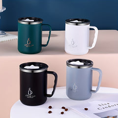 500ml Stainless Steel Water Cup w/ Handle Leakproof Coffee Cup