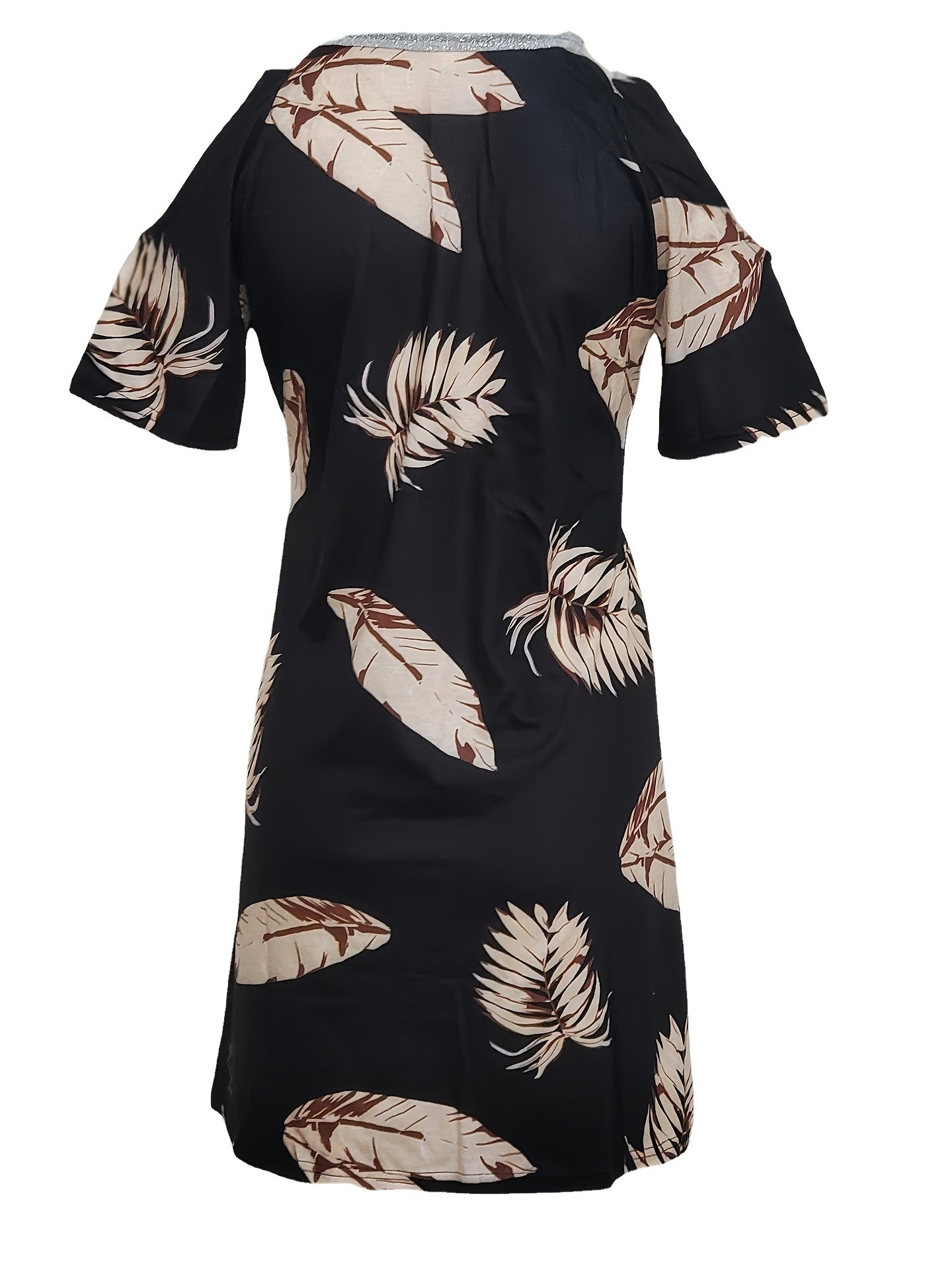 Graphic Print V-Neck Dress