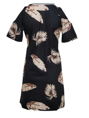 Graphic Print V-Neck Dress