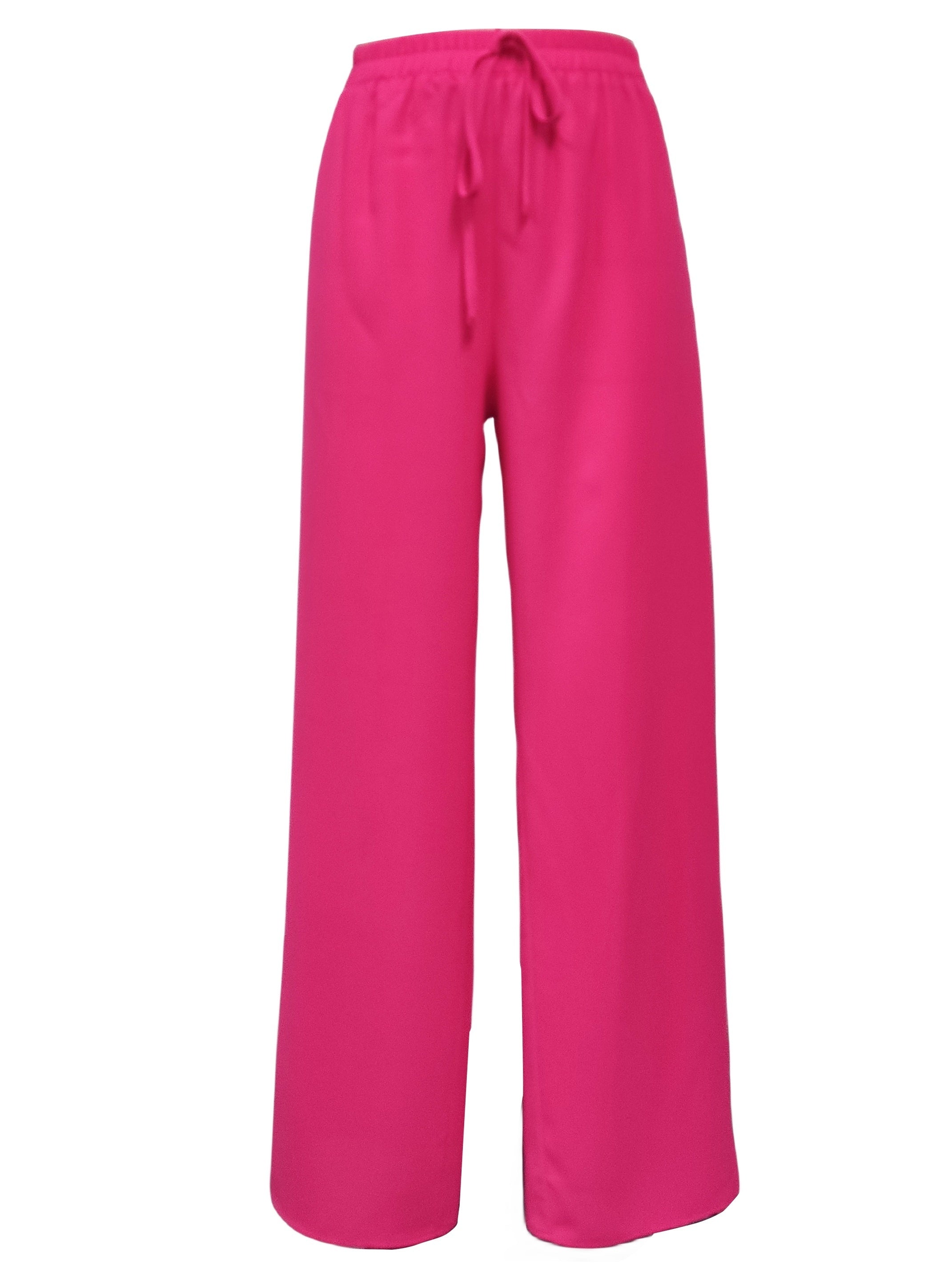 High Waist Wide Leg Palazzo Pants Drawstring Elastic Waist
