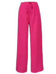 High Waist Wide Leg Palazzo Pants Drawstring Elastic Waist