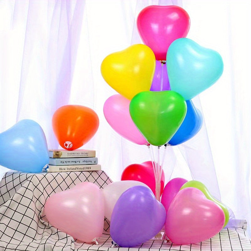 50pcs Heart Shape Balloons Wedding Birthday Party Decorations Supplies