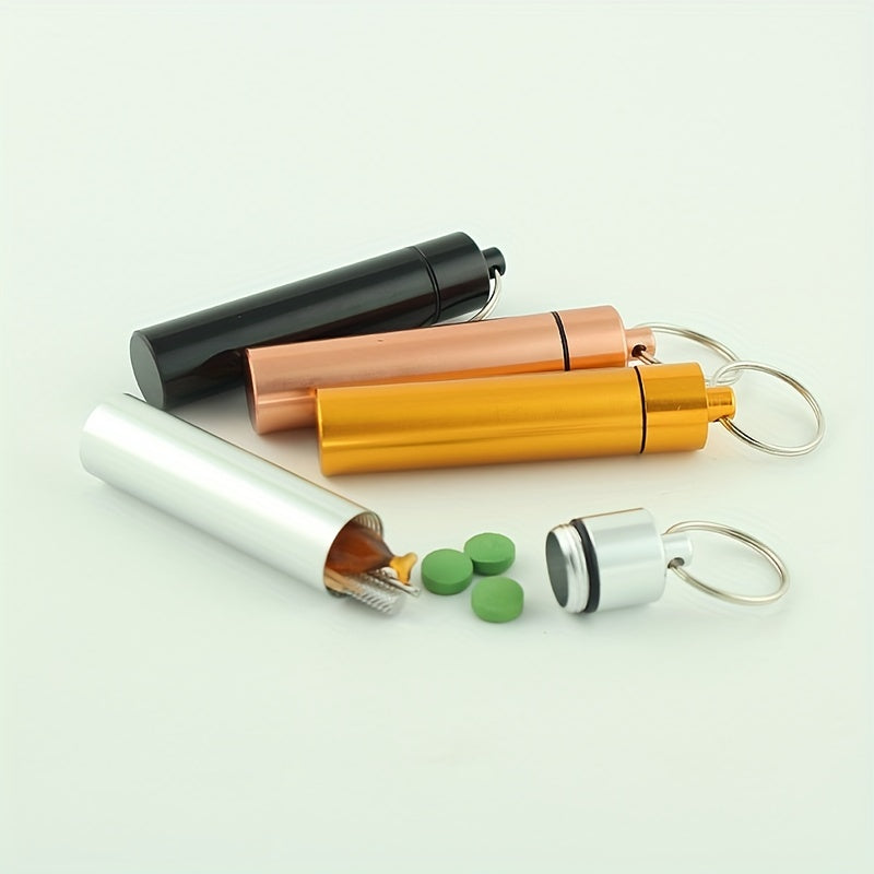 Mini Waterproof Sealed Box Keychain Pendant Outdoor Accessory
