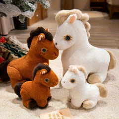 Plush Horse Stuffed Animal Toy Soft Brown & Fur Halloween Themed Gift