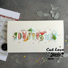 1pc Summer Item Series Metal Cutting Dies Stencils for DIY Scrapbooking