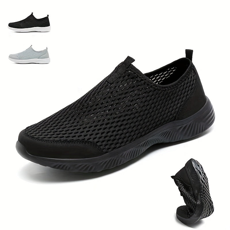 Men's Mesh Hollow Out Sneakers Slip On Walking Shoes
