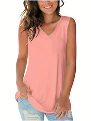 Casual V Neck Tank Top for Summer