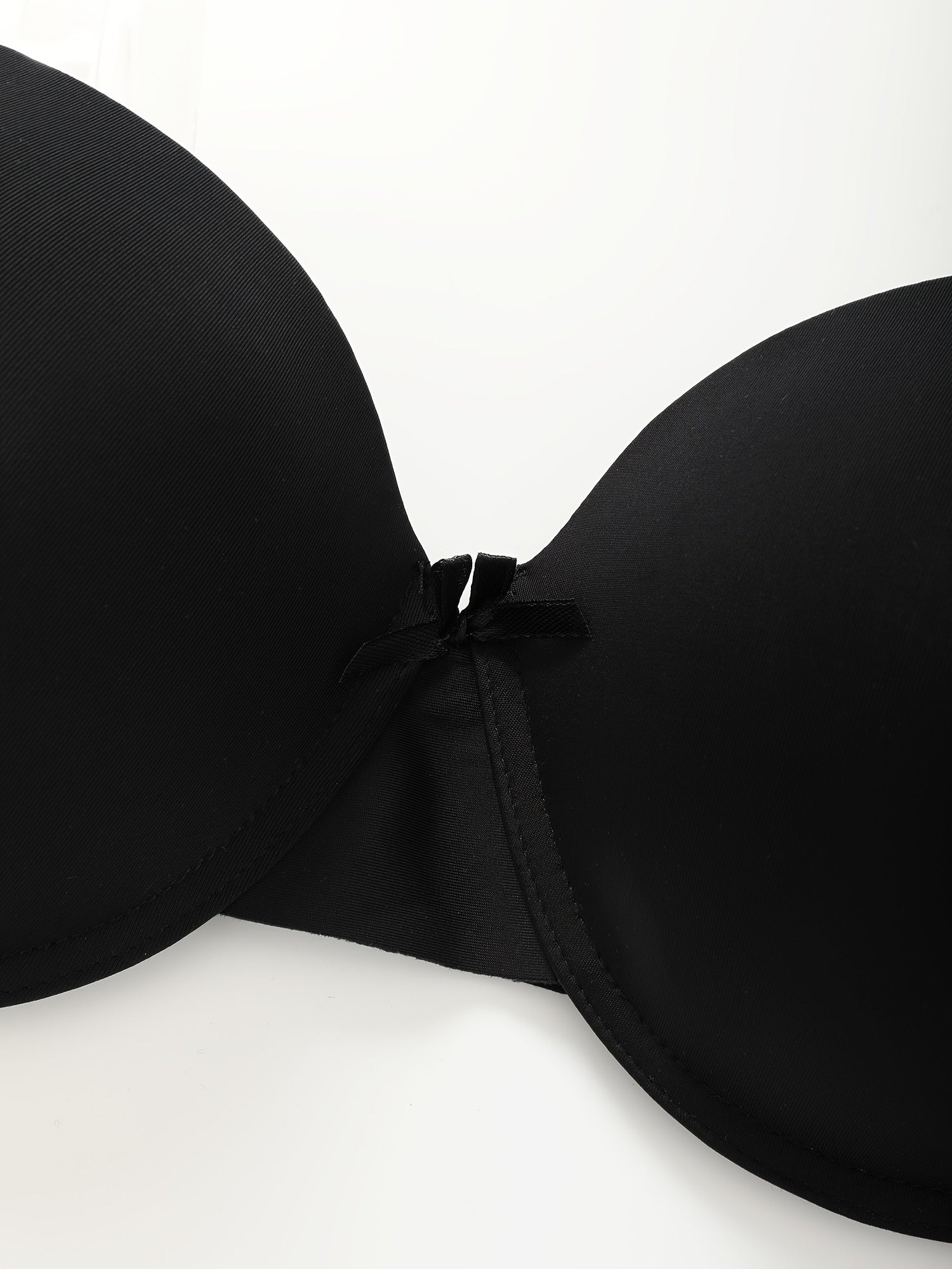 Solid Knot Front Strapless Bra Women's Plus Size