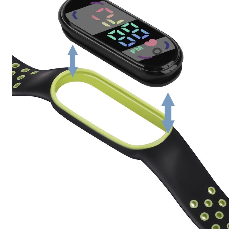 Kids Silicone Strap Digital Watch, Boys Girls Wristwatch