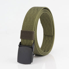 Stylish Women's Nylon Belt with Metal Buckle - 3 Wide