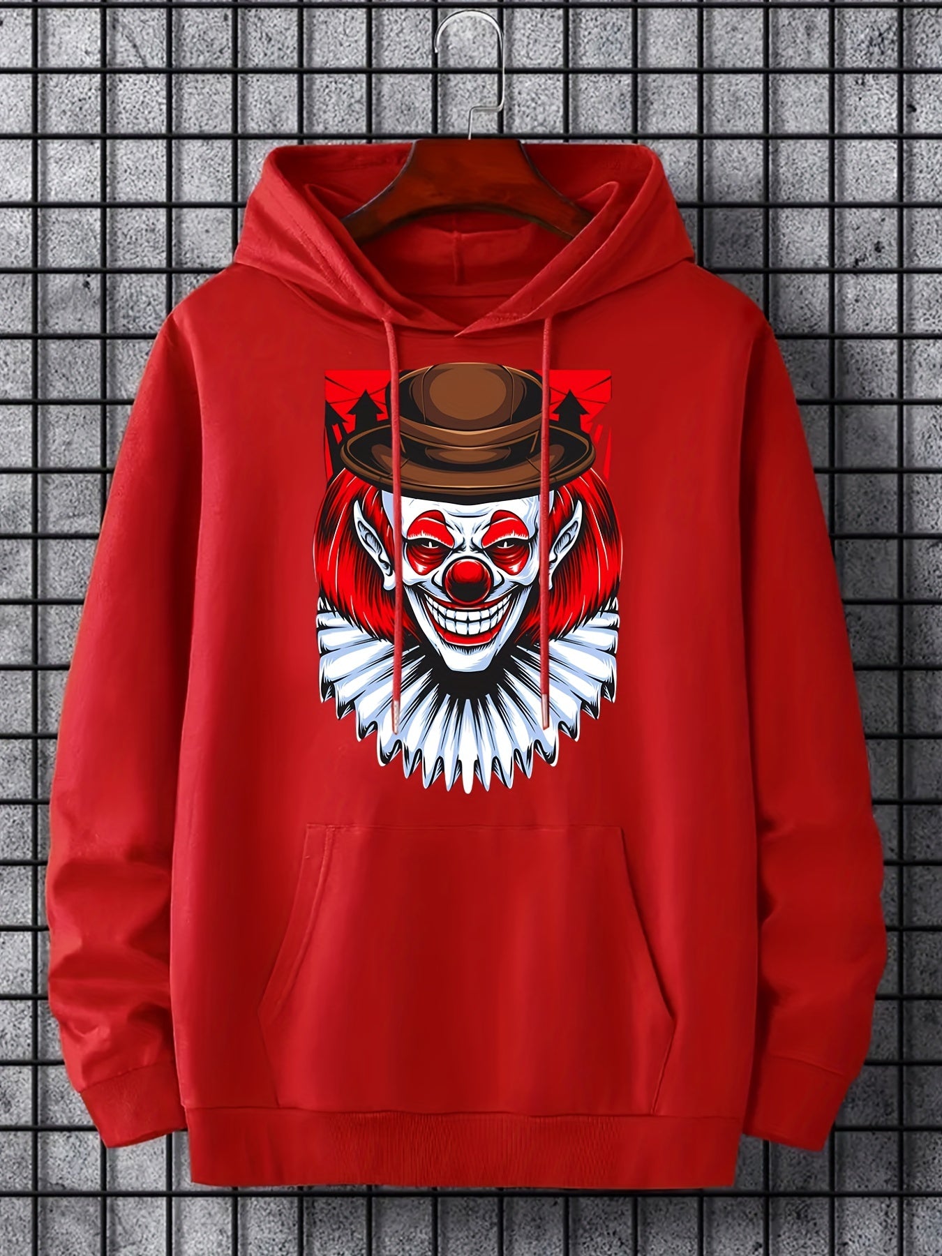 Men's Scary Clown Graphic Hoodie Hooded Sweatshirt