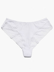 Floral Jacquard Lace Trim Panties Plus Size
