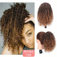 Kinky Curly Hair Extensions Drawstring Ponytail