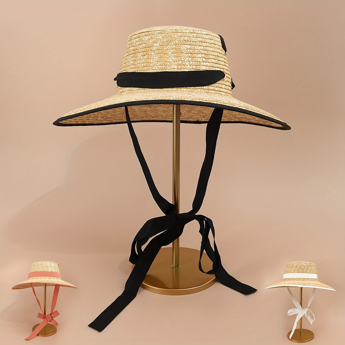Wheat Straw Summer Beach Hat for Men and Women