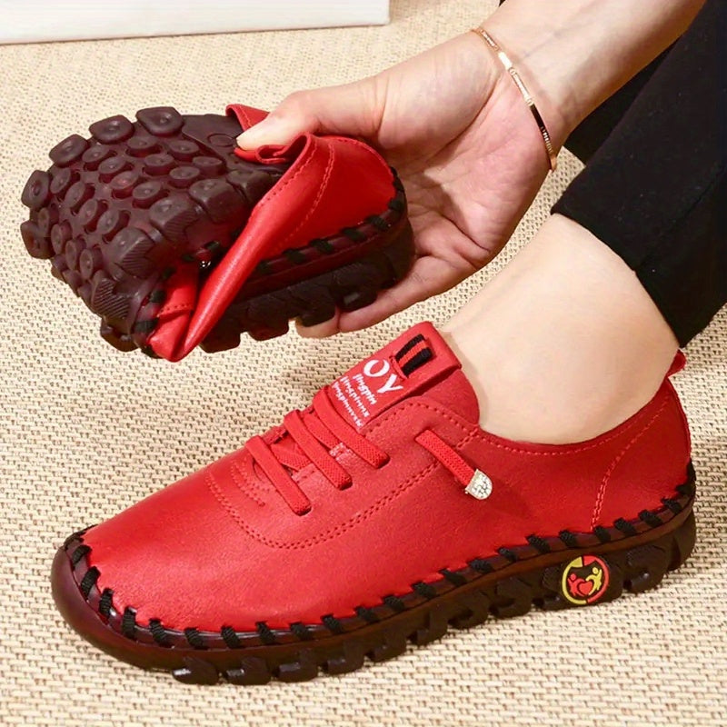 Women's Flat Sneakers Lightweight Low Top Lace Up Shoes Women's Walking Shoes