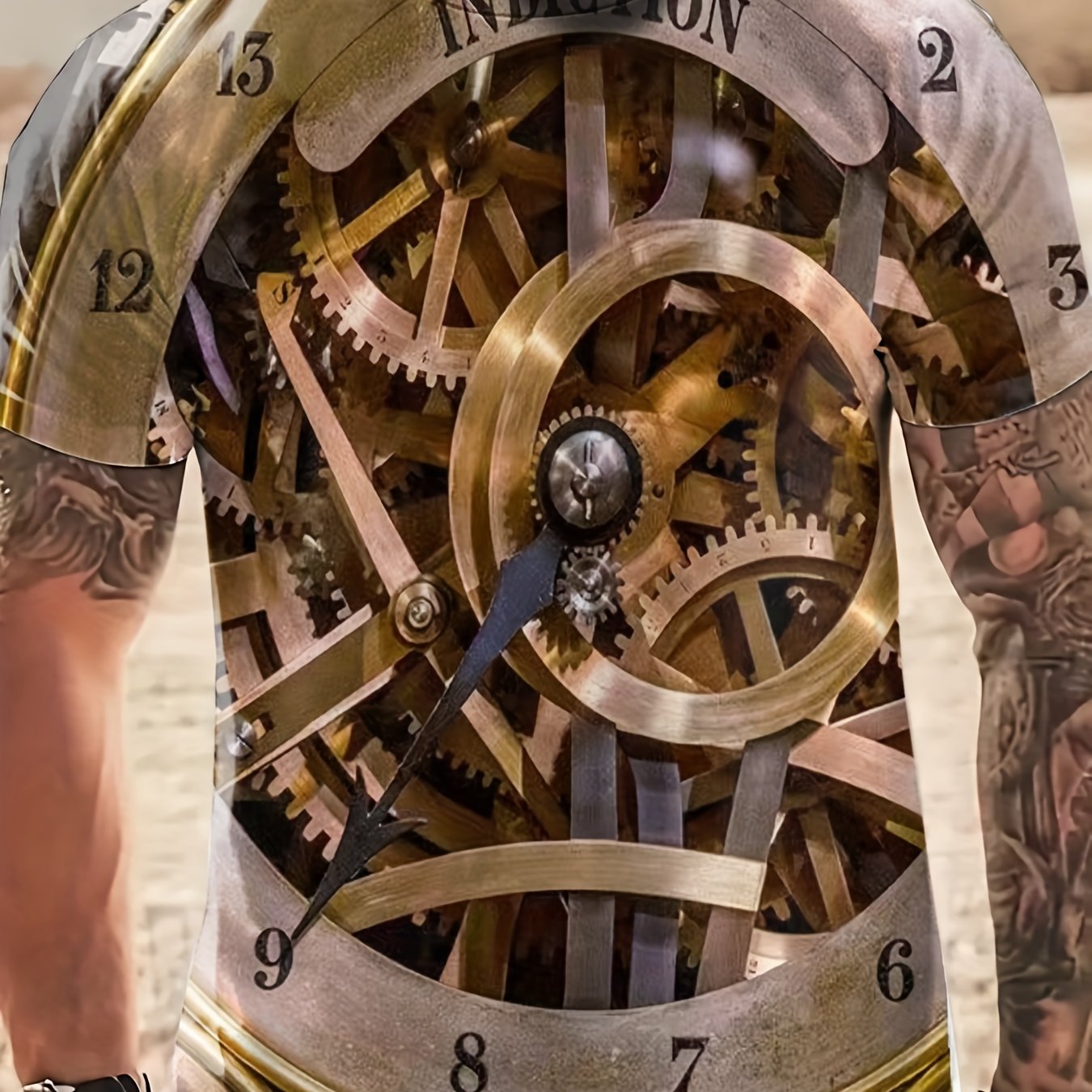 Men's 3D Graphic Print T Shirt Casual Crew Neck Tee for Summer