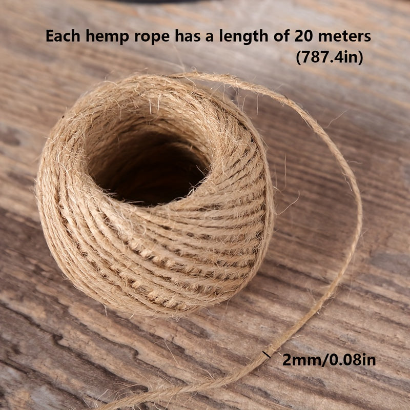 DIY 20m Hemp Thread Fine Hemp Rope Decorative Binding Accessories