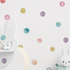 Watercolor Dots Removable Vinyl Wall Stickers 2/3pcs