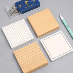4pcs Sticky Notes Box Horizontal Lines Self Stick Note Pads 320Sheets