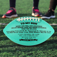 Engraved Football Size 9 To My Son From Dad Christmas Gift