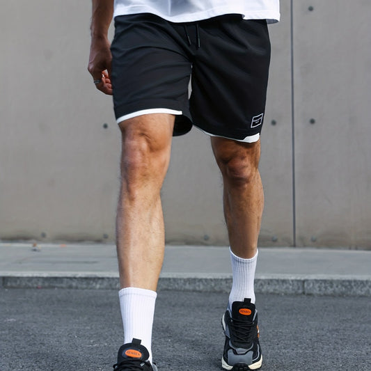 Quick Dry Active Shorts Men's Casual Drawstring Waist Shorts for Summer