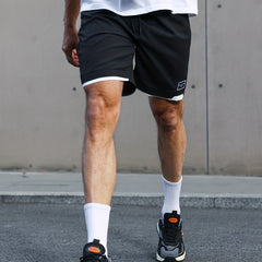 Quick Dry Active Shorts Men's Casual Drawstring Waist Shorts for Summer