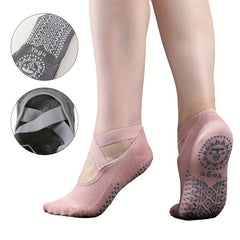 Non slip Yoga Socks Breathable Solid Color Indoor Fitness Pilates Training