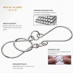 Metal Puzzle Toys Brain Teaser Unlock Intelligence Buckle Decompression Toys