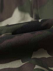 Men's Camo Print Cargo Shorts with Drawstring Waistband