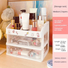 Transparent Cosmetic Storage Box Drawer Lipstick Organizer