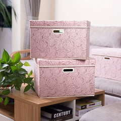 Rose Pattern Foldable Quilt Clothes Organizer Lightweight Handheld Packing Cubes