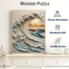 3D Wave Puzzle - Sunset Mountains & Seas - Adult Size