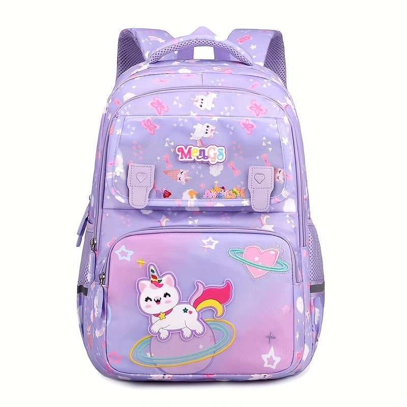 Kids Schoolbag w/ Spine Protection Large Capacity Backpack
