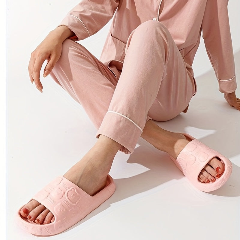 Women's Cartoon Sandals Faux Leather Open Toe Slippers