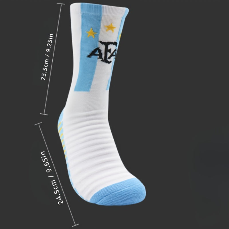 Men's Non Slip Football Socks Thickened Sports Crew Socks