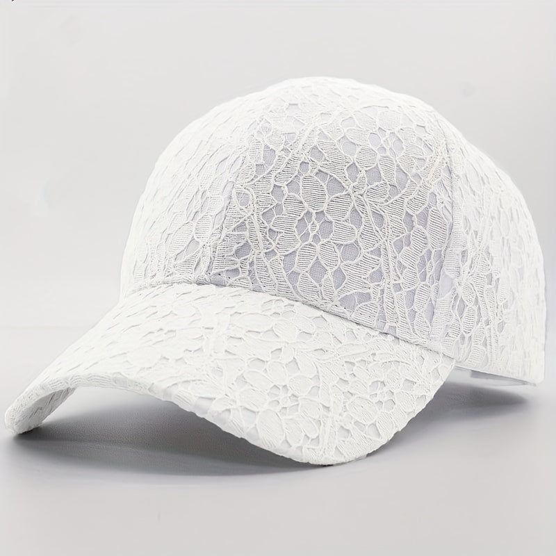 Solid Lace Baseball Cap Lightweight Women Embroidery Baseball Cap
