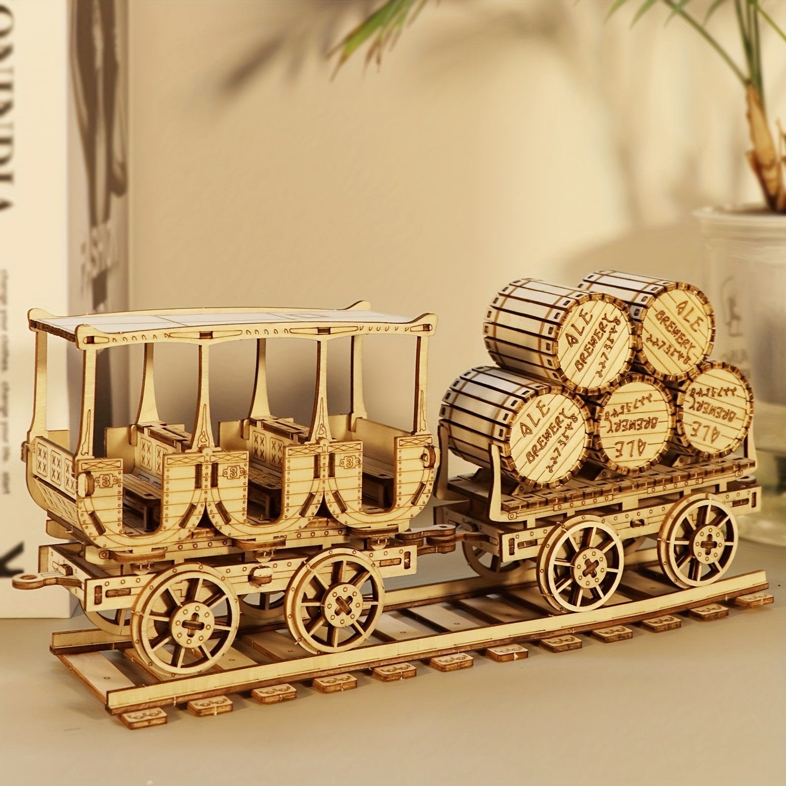 3D Wooden Puzzles Wine Truck Model Kits - Great Gift!
