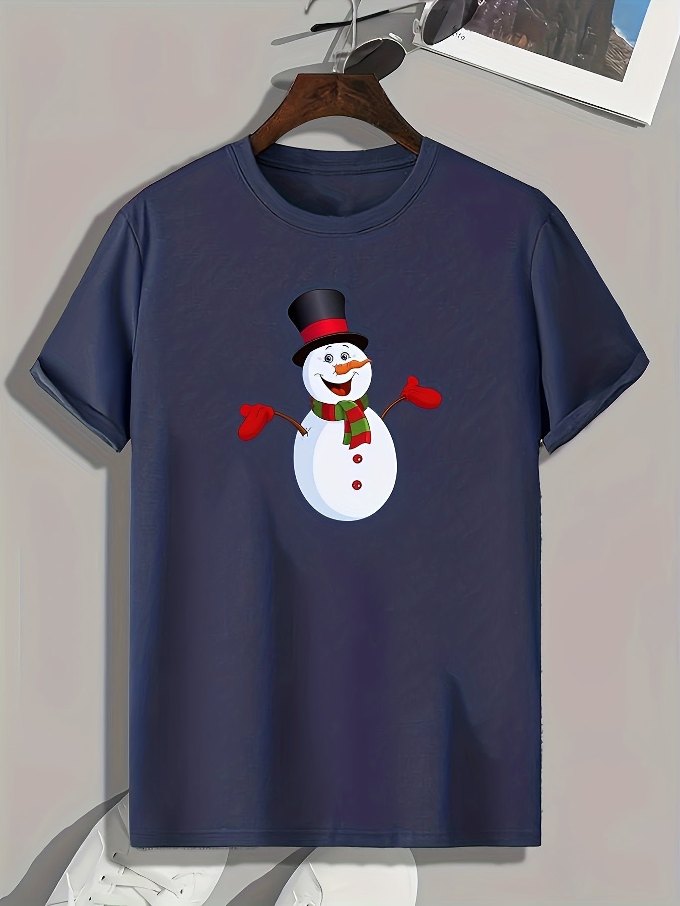 Snowman Christmas Print Men's Graphic T-Shirt