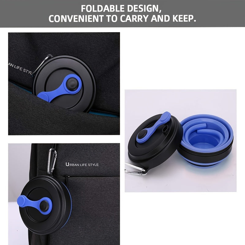 550ml Silicone Folding Water Cup for Travel Reusable Coffee Cup